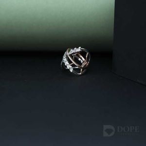 Designer Cross Baguette Hip Hop Diamond Ring