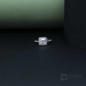 Stunning Asscher Cut Diamond Engagement Ring