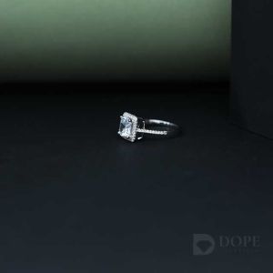 Stunning Asscher Cut Diamond Engagement Ring