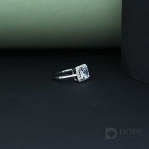 Stunning Asscher Cut Diamond Engagement Ring
