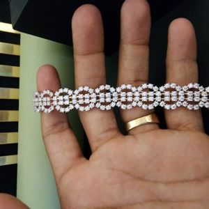 Elegant Silver Diamond Bracelet for Women