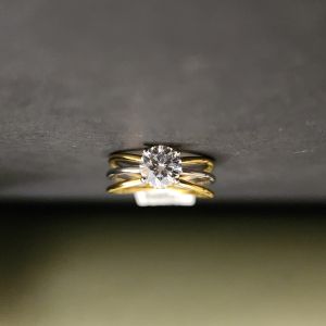 Classic Two Tone Diamond Ring