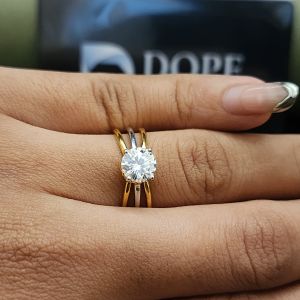 Classic Two Tone Diamond Ring