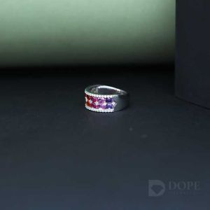 Unique Multi Color Diamond Ring