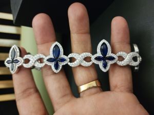 Designer Marquise Round Cut Diamond Bracelet