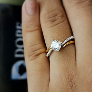 Trendy Cushion Cut Diamond Ring