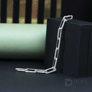 Unique Paper Clip Diamond Bracelet For Gift