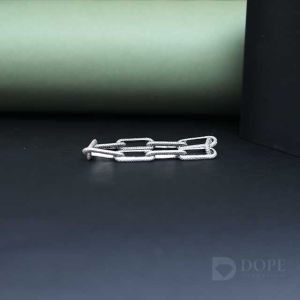 Unique Paper Clip Diamond Bracelet For Gift