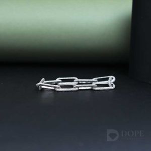 Unique Paper Clip Diamond Bracelet For Gift