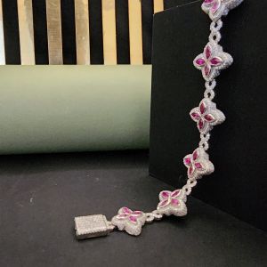 Classic Marquise Pink Stone Bracelet