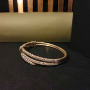 Designer Round Cut Stiff Diamond Bracelet