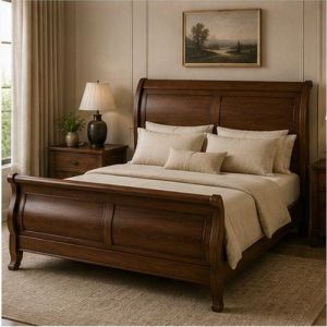 Classic Sleigh Solid Wooden Bed