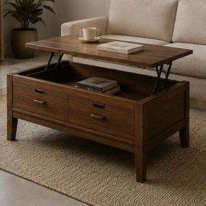 Lift Top Wooden Coffee Table With Storage