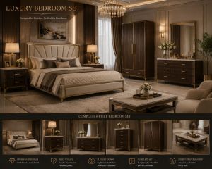 Luxury Upholstered Bedroom Furniture Set