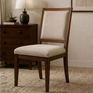 Modern Classic Upholstered Wooden Dining Chair