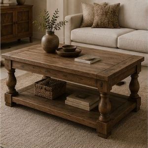 Rustic Farmhouse Wooden Coffee Table