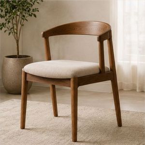 Scandinavian Minimalist Wooden Dining Chair