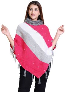Pink Printed Ladies Poncho