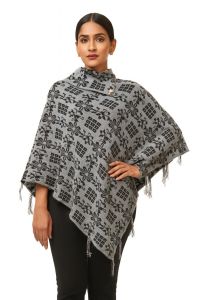 Grey Printed Ladies Poncho