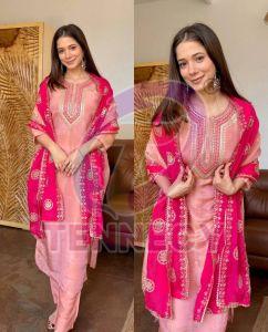 Baby Pink Fendy Silk Set