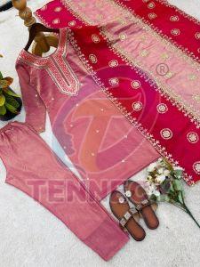 Baby Pink Fendy Silk Set
