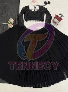 Black Georgette Lehenga Choli Set