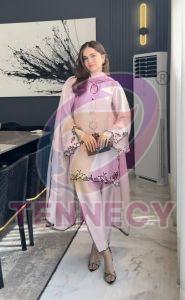 Blush Pink Crepe Silk Farshi Suit Set