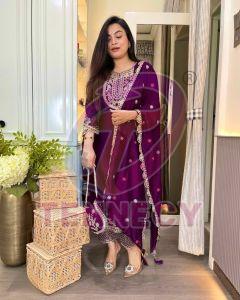 Chinon Silk Pakistani Suit Set