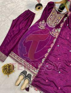 Chinon Silk Pakistani Suit Set