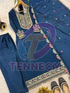 Chinon Silk Pakistani Suit Set