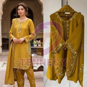 Designer Chinon Farshi Salwar Suit Set