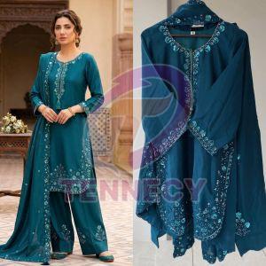 Designer Chinon Farshi Salwar Suit Set