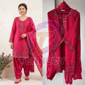 Designer Chinon Farshi Salwar Suit Set