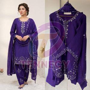 Designer Chinon Farshi Salwar Suit Set