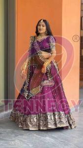 Designer Chinon Silk Lehenga Choli Set