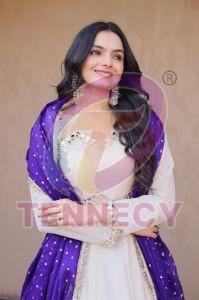 Designer Cosmos Fabric Gown With Dupatta Set