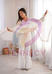 Designer Crunchy Silk Kurta Bell Bottom Set
