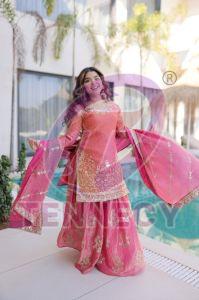 Designer Fendi Crush Sharara Suit Set