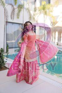 Designer Fendi Crush Sharara Suit Set