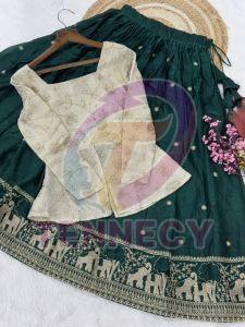Designer Fendy Silk Lehenga Choli Set