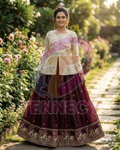 Designer Fendy Silk Lehenga Choli Set
