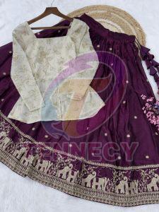 Designer Fendy Silk Lehenga Choli Set