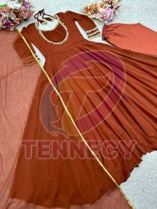 Designer Fox Georgette Party Wear Gown Set