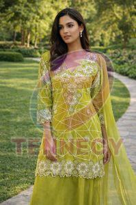 Designer Georgette Palazzo Suit Set