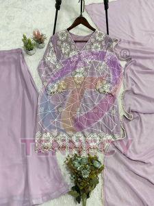 Designer Georgette Palazzo Suit Set