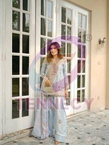 Designer Japan Satin Farshi Plazzo Set