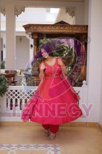 Designer Mul Chanderi Kurti Pant Dupatta Set