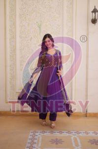 Designer Mul Chanderi Kurti Pant Dupatta Set
