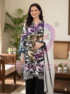 Designer Muslin Palazzo Suit Set