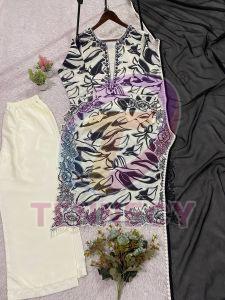 Designer Muslin Palazzo Suit Set